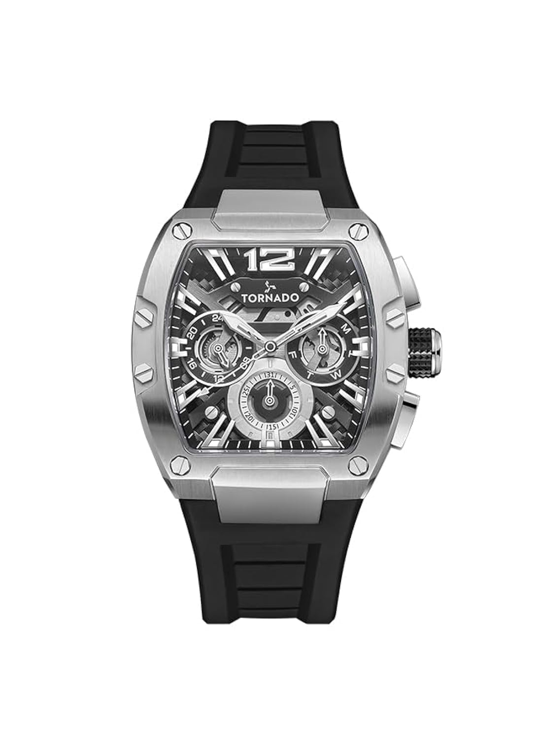 Tornado Xenith Mens VX9J,High Precision Japanese Quartz Movement Watch, Multi Function Display and Premium Flexible & Durable Silicone Strap - T23105-SSBB, Black, Black, Strap (B0D3TDD3ZV) Amazon Price History, Amazon Price Tracker