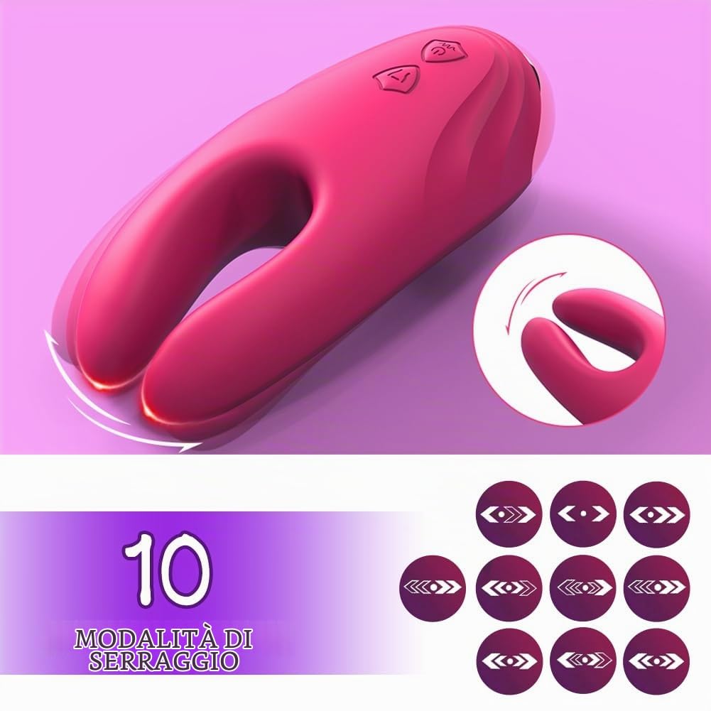 Vibratore in Silicone per Capezzoli, Vibrazione dei Capezzoli per Donne, Pinze per Capezzoli Erotiche SM Fetish, Pinze per Capezzoli con 10 Modalità di Vibrazione, Giocattolo Sex per Donne