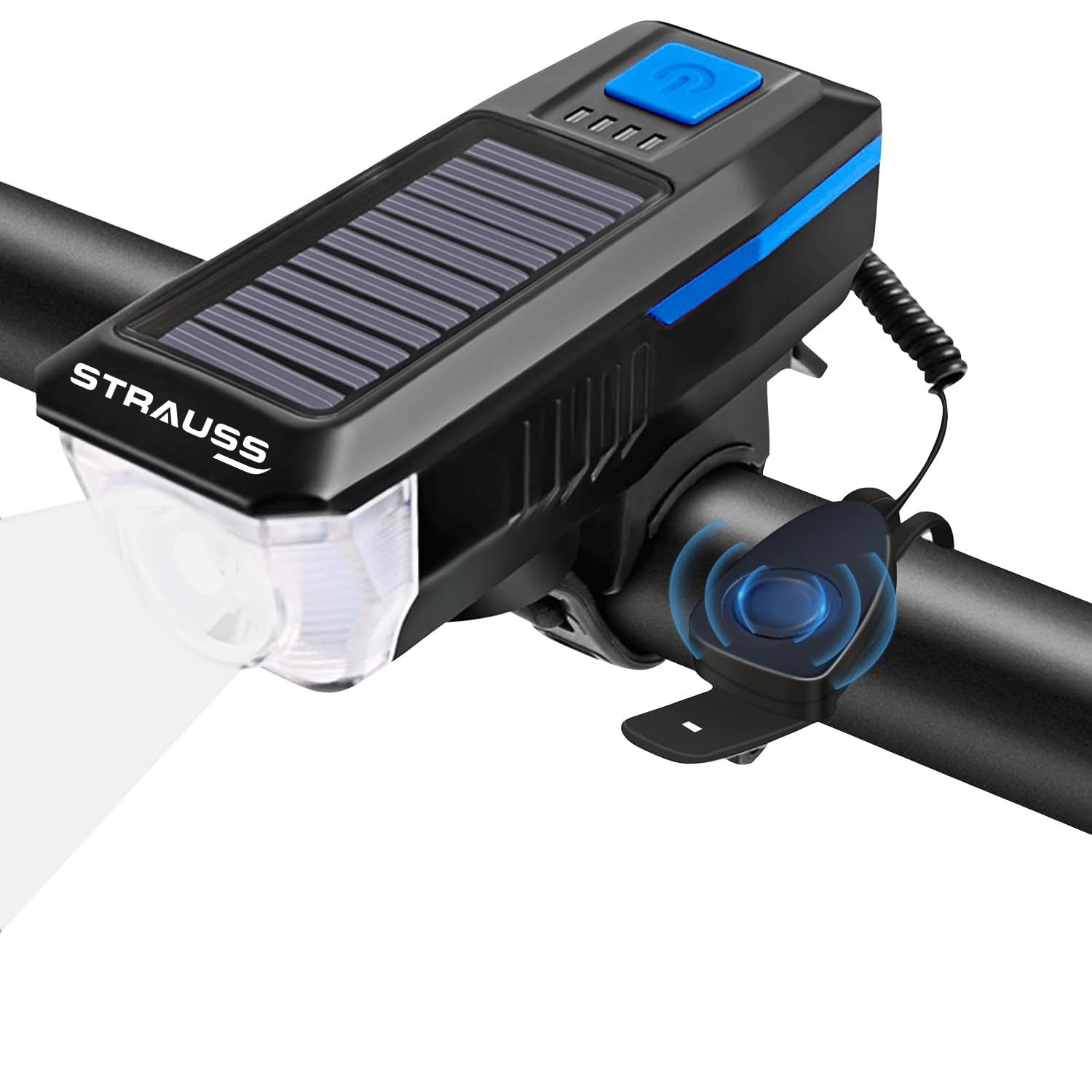 Strauss Bicycle LED Headlight with Horn | Rechargeable Front Bike Light & Horn Combo | Universal Adjustable Lamp for Cycling Safety | Horn & Headlight Functionality | 2-in-1 Device, (Green) (B0C4FKPQWH) Amazon Price History, Amazon Price Tracker