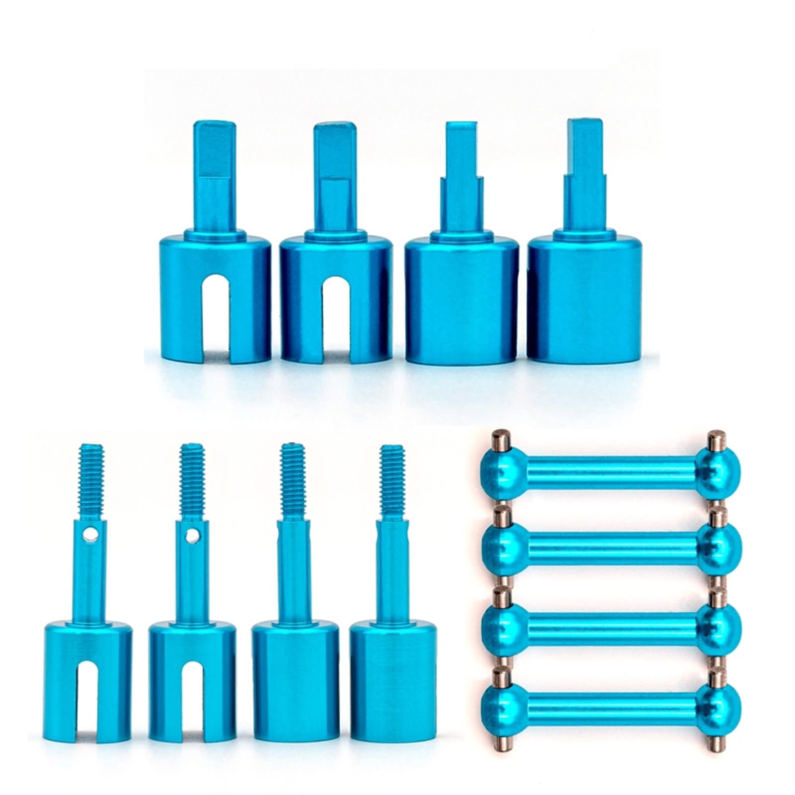 Lot De 4 Arbres De Transmission CVD Universels En Métal RC Pour Pièces De Mise à Niveau De Voiture Tamiya TT02B 1/10 RC (bleu) | Leroy Merlin