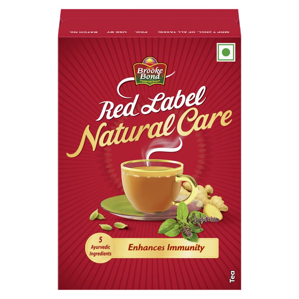 Buy Red Label Natural Care Tea, with 5 Ayurvedic Ingredients, 250 g