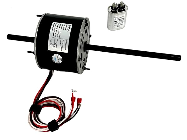 Fasco D1092 1468-3069 RV Air Condenser Motor Replacement, Sleeve Bearing Double Shaft Motor Replaces 7184-0156, 7184-043