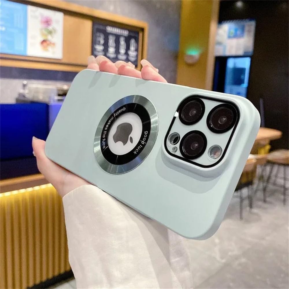 Wireless Charge Phone Case for iPhone 15 14 13 12 11 16 Pro Max Plus Matte Magnetic Cases Cover,Sky Blue,for iPhone 11