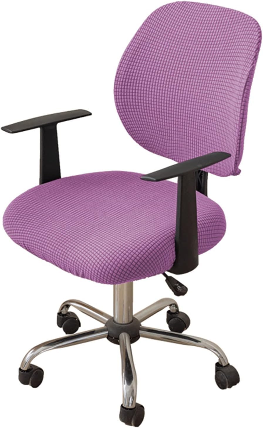 Office Chair Cover,Chair Protectors Computer Chair Covers, ,Split Stretch Spandex Seat Slipcover,Corn Silk Fabric Removable Washable Rotating Swivel Chair Protective Covers(No Chair),Blue,10PCS ( Colo