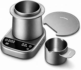 LAYBIRD MagAttach 3-in-1 Coffee Scale with Timer – Precision Espresso & Pour Over Scale with Flow Rate and Brew Ratio Display, Includes Magnetic Dosing Cup and Extension Platform Brewing Accessories