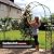 Garden Arch Trellis for Climbing Plants Outdoor Wedding Arches for Ceremony Black Metal Garden Arbor Indoor Garden Arches for Party Decoration 7.9ft Wide X 6.4ft High (Brown)