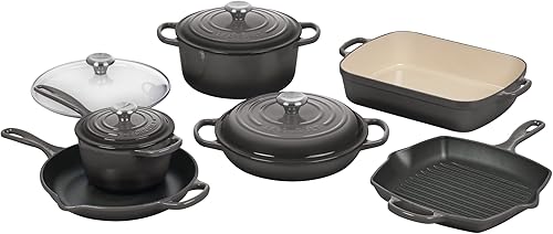 Miniatura 5 de Le Creuset Signature - Juego de utensilios de cocina de hierro fundido esmaltado 10 piezas Marsella Caribe, Cerise, Llama, indigo, Marseille,