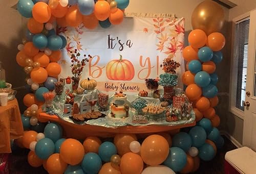 Miniatura 4 de Kit de arco de globos de calabaza de otoño, 129 piezas de decoración de baby shower, guirnalda de globos para primer otoño, calabaza, cumpleaños,