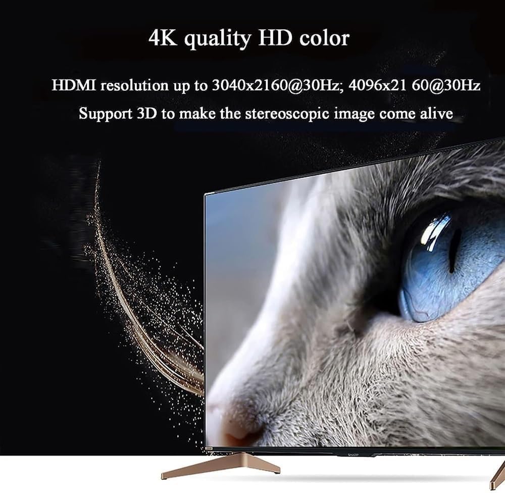 4K Audio Digital to Analog Converter, HDMI 5.1 Digital Audio Decoder, Pass/2.0CH/5.1CH 3 Audio Modes, Support DTS/AC-3, 3.5mm Headphone Output, for Home Theater Game Music