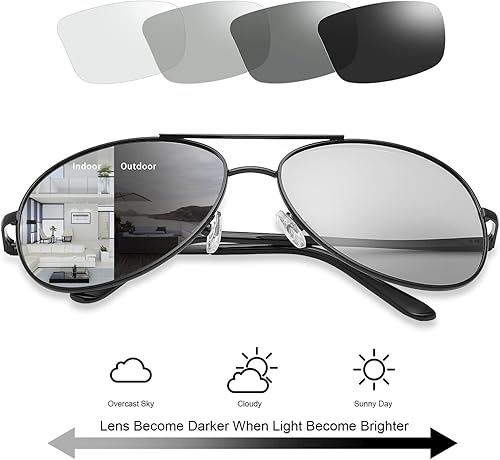 Miniatura 2 de Gafas de sol polarizadas fotocrómicas para hombre Al-Mg marco de metal gafas de conducción deportivas protección UV400 gafas antirreflejos