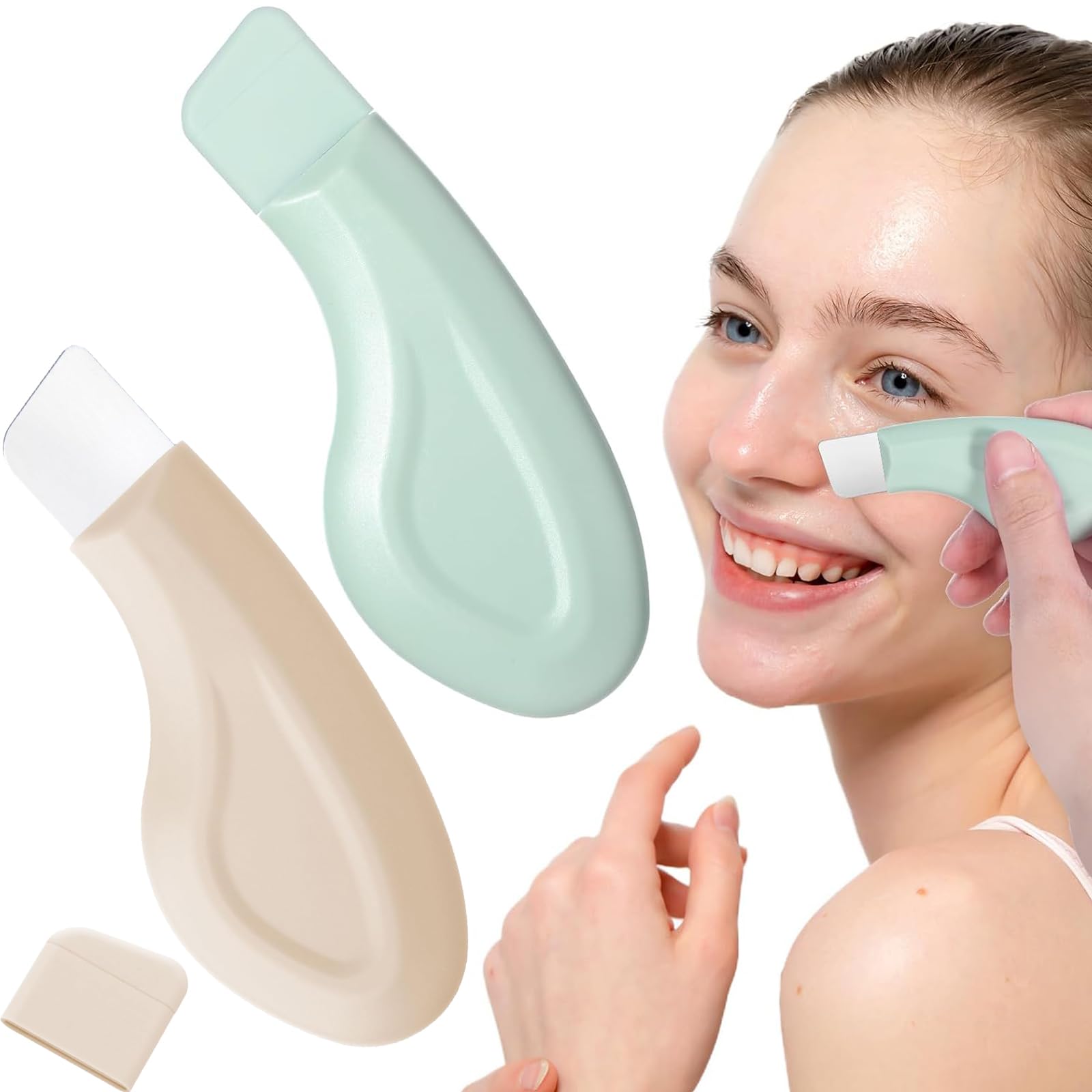 2 Packs Blackhead Remover Tools, Face Scraper for Deep Cleansing Nose Blackheads, Mild and Safe Skin Exfoliation Tool, Skin Care Tool for Men and