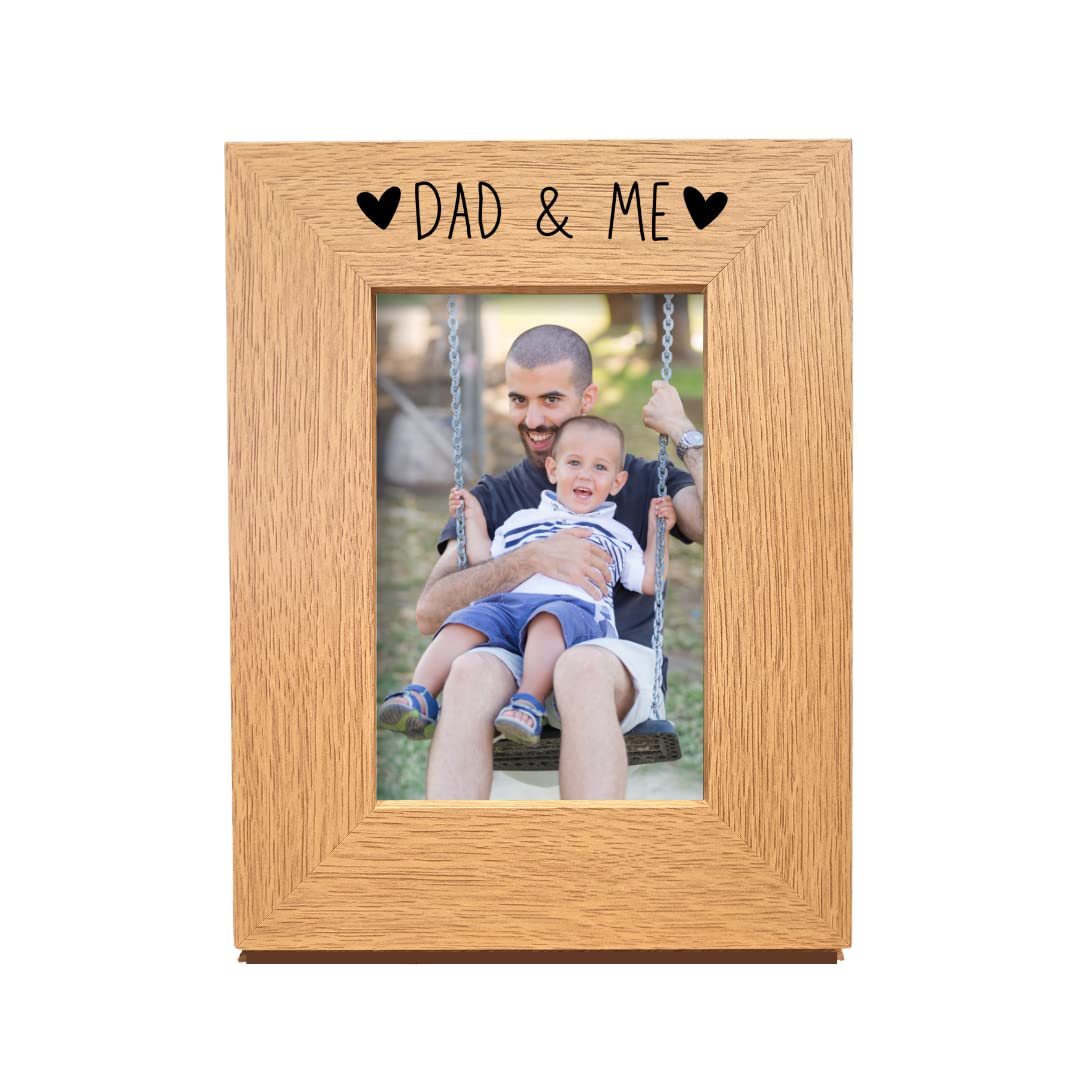 Second Ave Gift Company Portrait Second Ave Oak 6X4 Picture Photo Frame Dad & Me Gift Father's Day