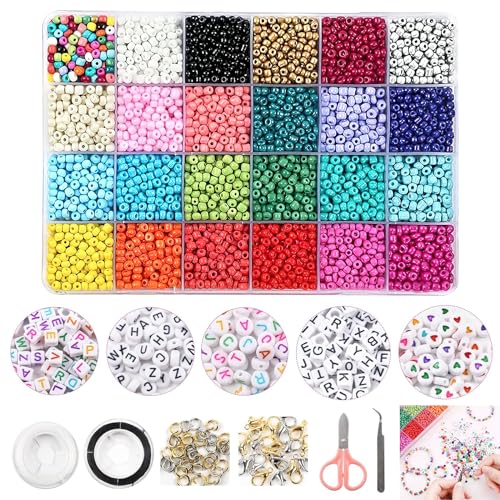 Reviews de Kits para hacer bisutería Top 10. 45 Cuentas para Pulseras, 7500 Kit para Hacer Pulseras Niñas,Cuentas de Letras para Pulsera con 20 Metros de Cuerda, Pinzas y Tijeras Pequeñas, Bisuteria DIY y Friendship Bracelet...