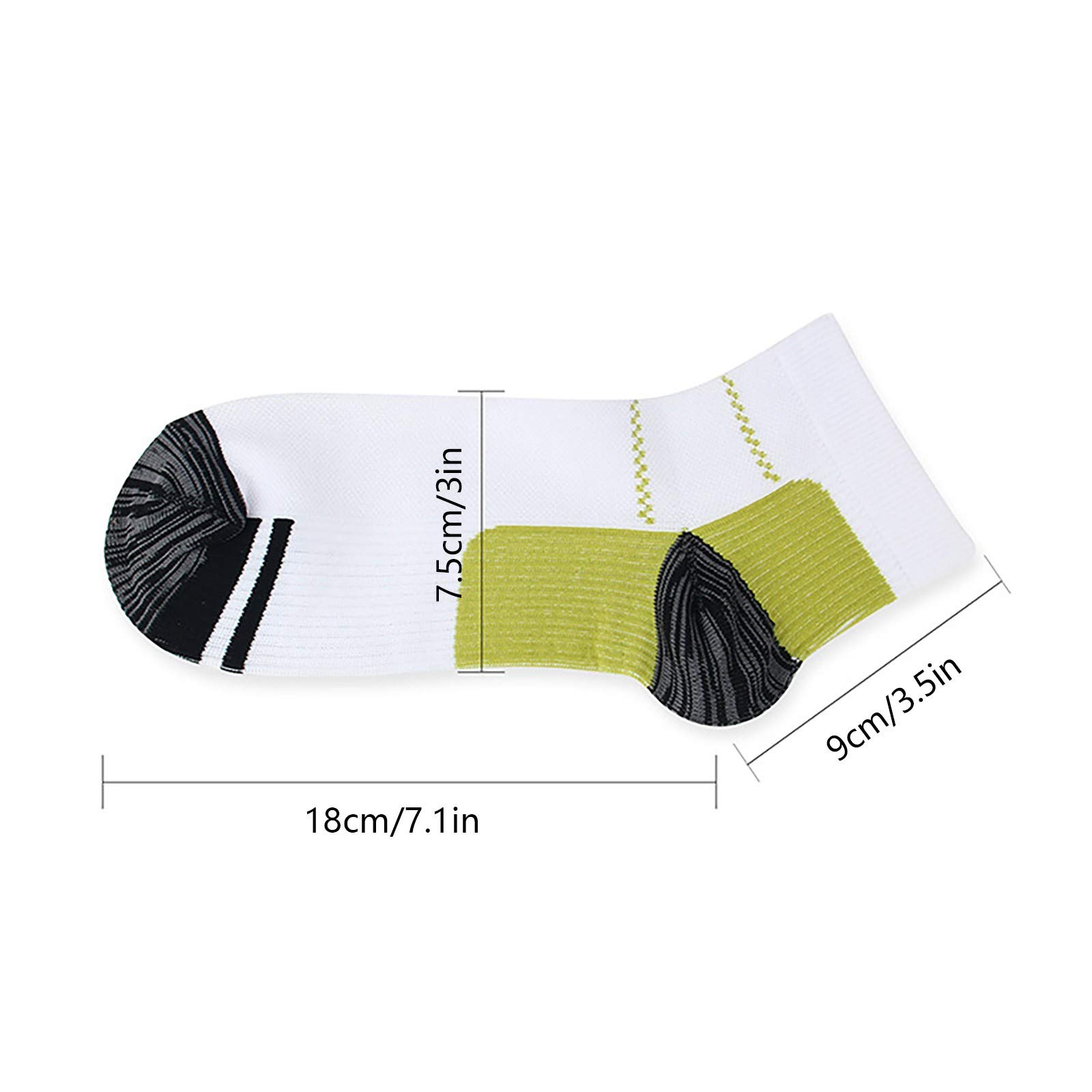 FNKDOR 5 Paar Kompressionsstrümpfe Damen und Herren Sommer Kurz Stützstrümpfe Kompressionssocken Compression Socks für Sport Running Radsport Wandern Reisen