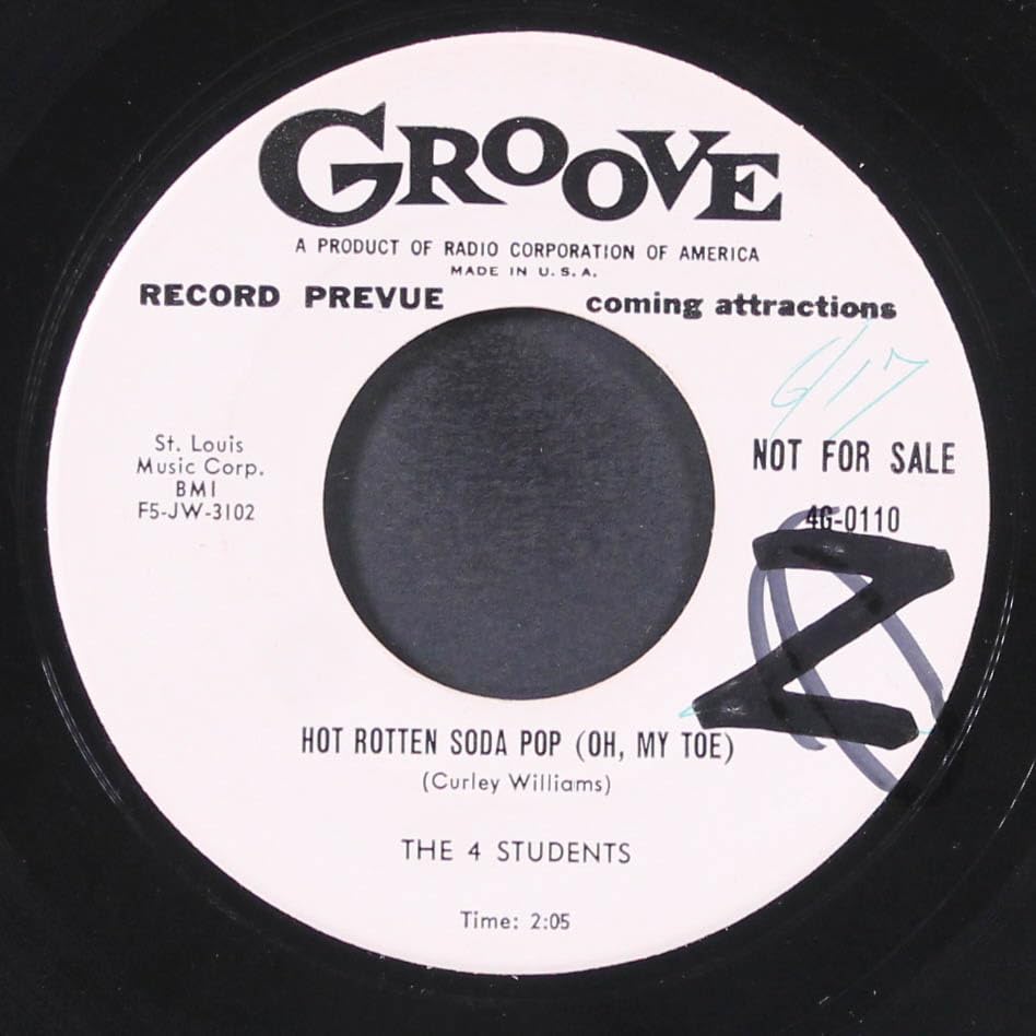 FOUR STUDENTS hot rotten soda pop GROOVE 45