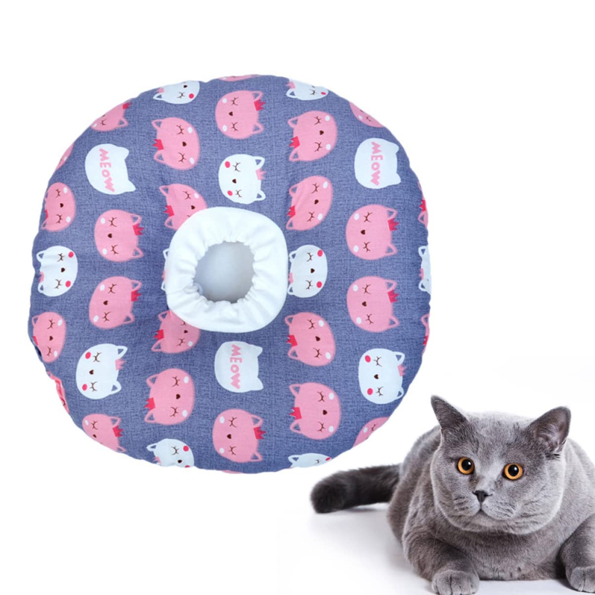 3 Pezzi Collare Per Animali Domestici Con Motivo Alla Moda - Collare Elisabettiano Per Gatti Grigio Taglia S Collare in Spugna Per La Guarigione