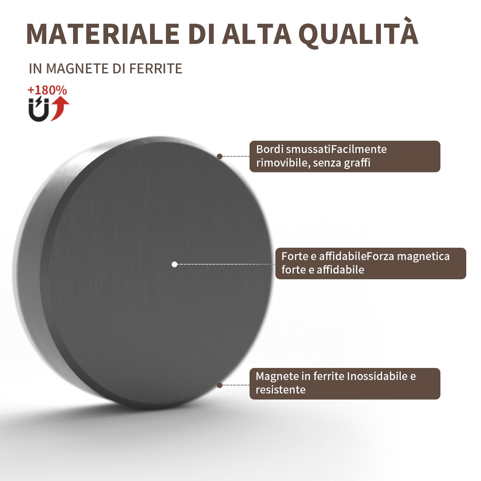 BKSAI Calamite Potenti Adesive 21.5 * 5mm Calamita Potente Magnete Adesiva 20Pz Calamite Piatte e Versatili per Lavagna Magnetica, Frigo, Artigianato, Foto - Componenti Fissi