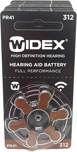 Miniatura 2 de Widex batería para audífonos tamaño 312 (PR41) (10 paquetes = 60 baterías)