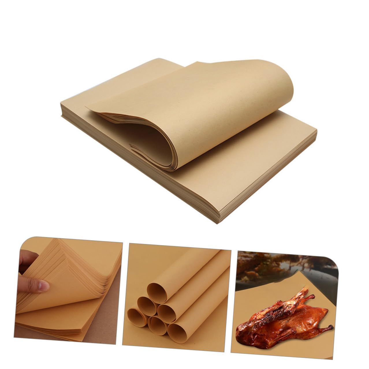 Gadpiparty Papel para Envolver Alimentos de Pulpa de Madera sin Olor Desagradable y Buena Durabilidad, 300 Hojas para Sándwiches y Comida Preparada