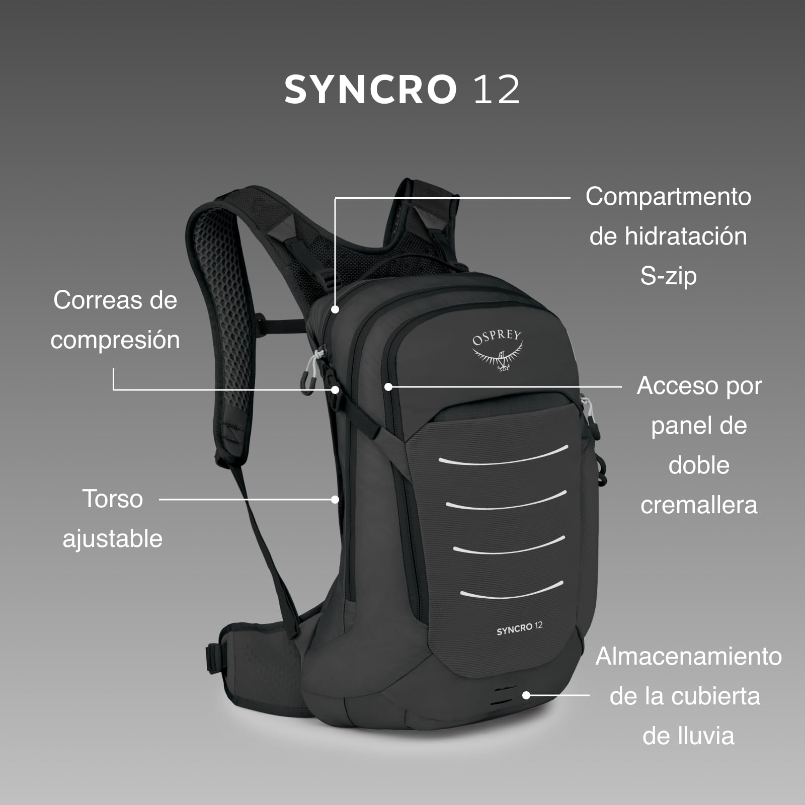 Osprey Syncro 12 Unisex Backpack Hombre (Pack de 1)