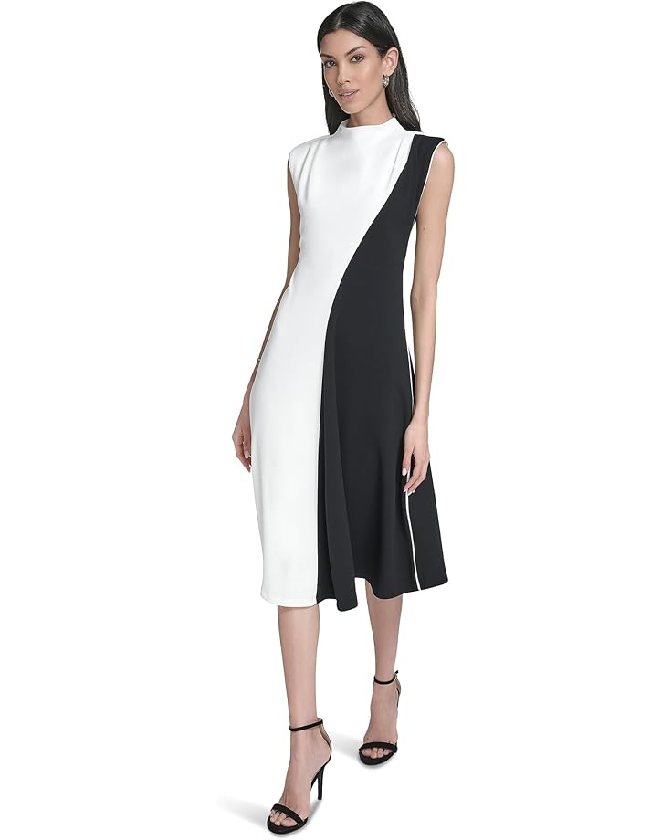 Calvin Klein Cap Sleeve Colorblock Aline - Main View