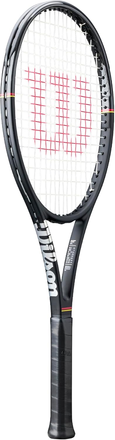 Wilson Pro Staff 97L Classic Adult Performance Tennis Rackets - Strung with Sensation 16 Natural at Mid Range Tension