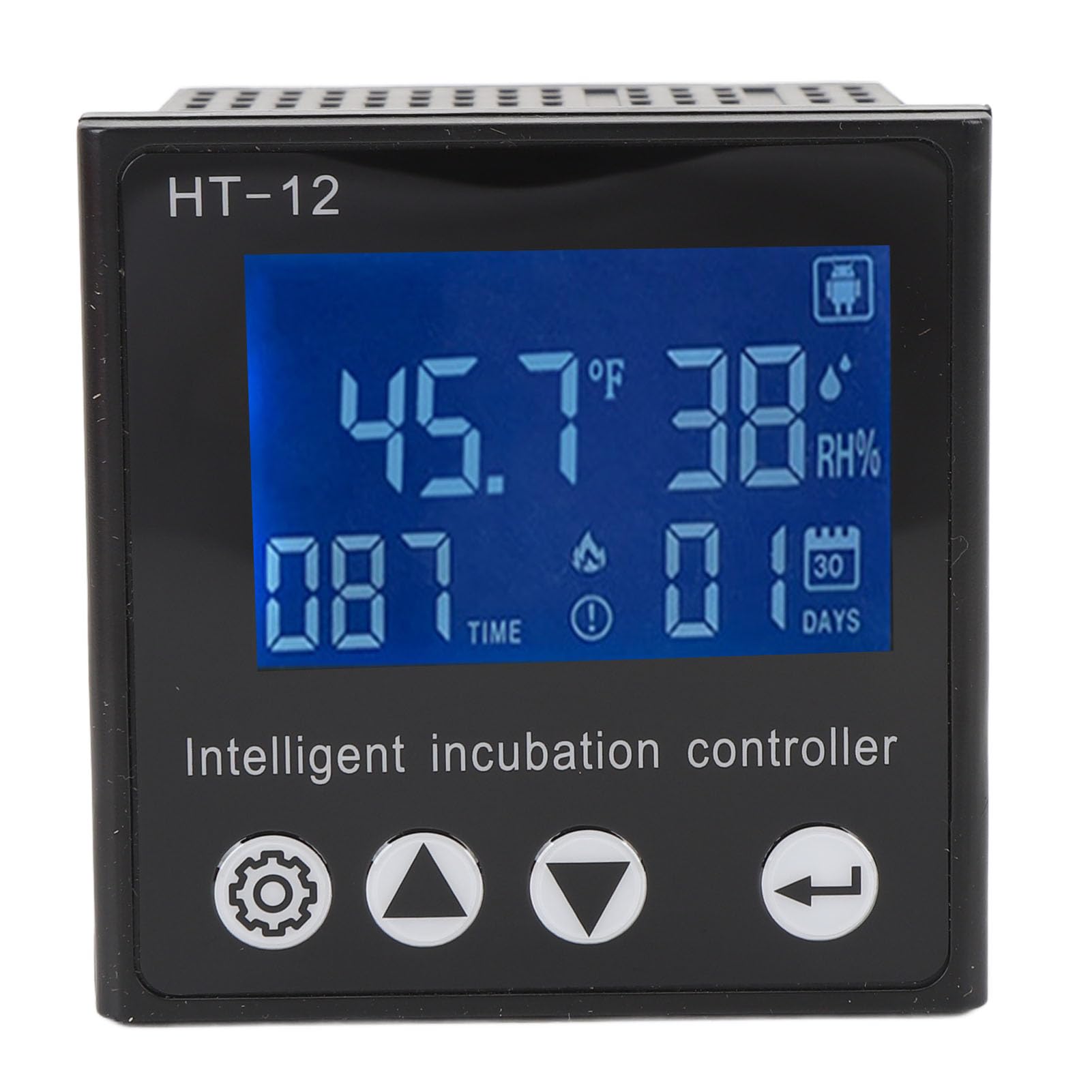 Eujgoov Controlador de Temperatura y Humedad de Incubado Digital LCD para el Monitor de Control de Temperatura Inteligente de la Reproducción para la Incubación y la Cría