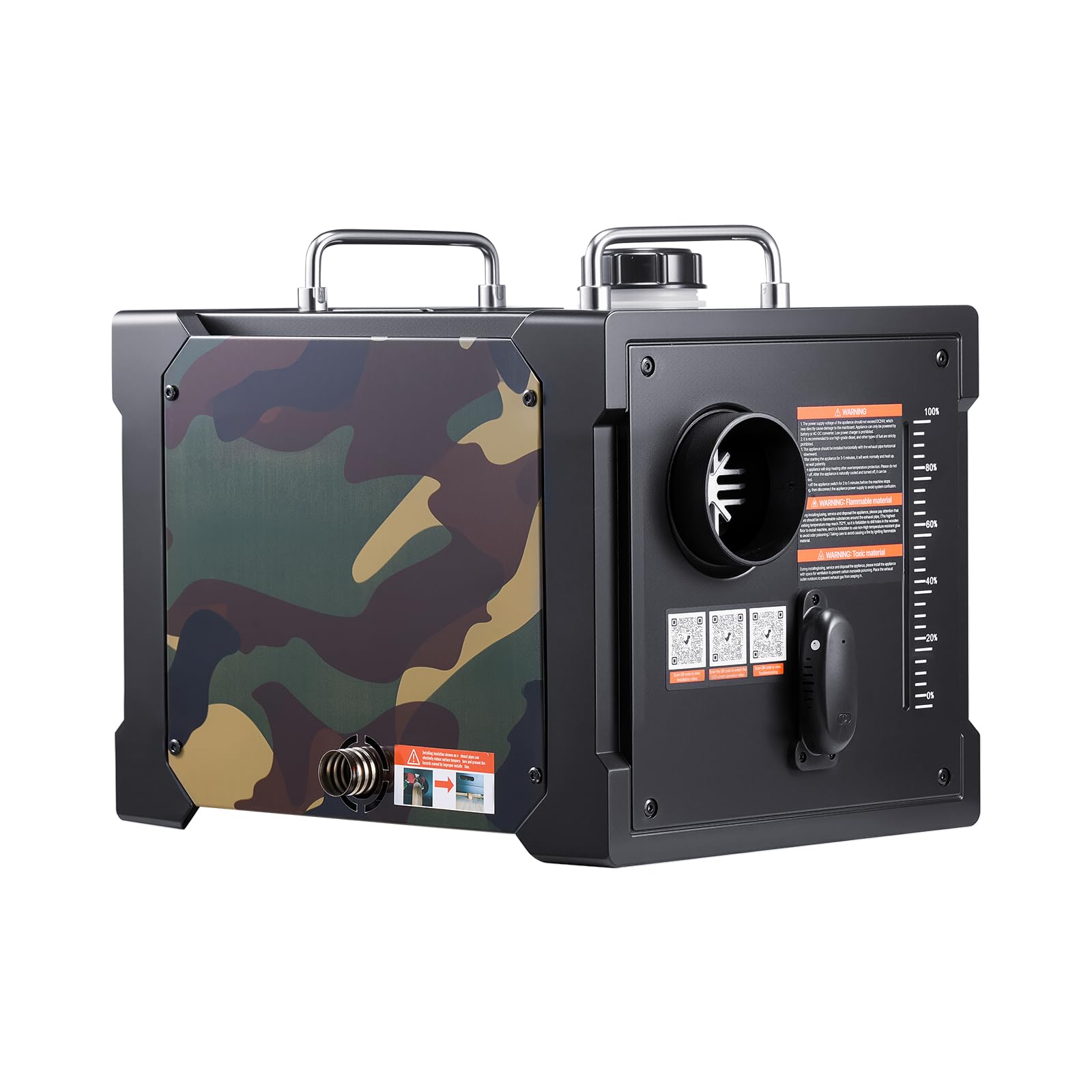 VEVOR Calentador Diésel de 8 kW, Todo en Uno, Portátil, con Control por Aplicación Bluetooth, Mando a Distancia y Pantalla LCD, para Camiones, Furgonetas, Autocaravanas, Caravanas y Garajes, 7 L