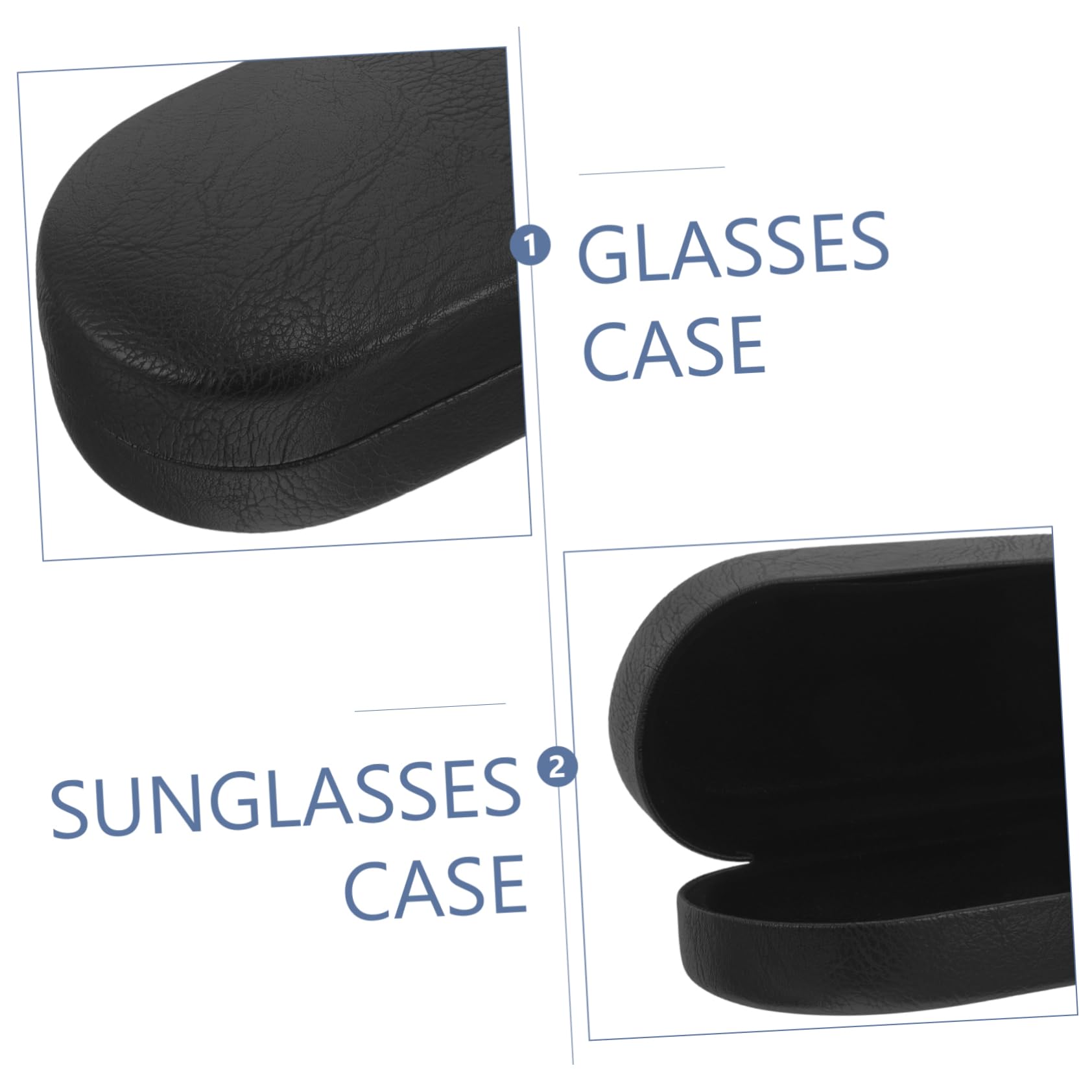 BESPORTBLE Estuche Para Gafas De Sol Caso Duro Viajar Múltiple Delgado Estuche De Gafas Duras Conformado Organizador De Gafas De Sol Transparente Almacenamiento Bolsa Plegable Cuero Pu Black