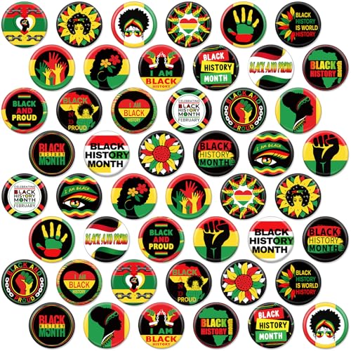 Junkin 144 Pcs 1.6 Inch Juneteenth Pins Bulks Independence Freedom Day Party Favors Black Lives Matter Button Badge Pins Gifts for Black History Month Goodie Bag Stuffer Decorations