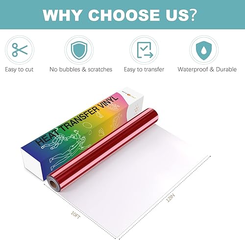 Miniatura 168 de HTVRONT Vinilo permanente blanco – Vinilo adhesivo permanente mate de 12 pulgadas x 65 pies, compatible con máquina de corte Cricut, Silhouette