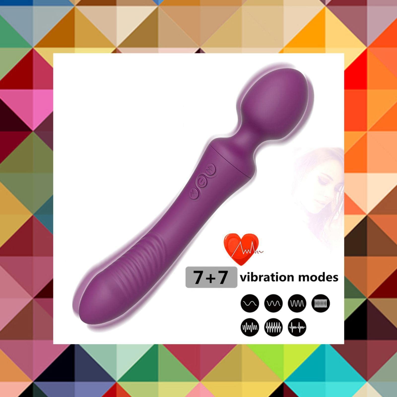 Dona Vibratori Potente vibratore del dildo del doppio motore della bacchetta magica di AV per le donne Massaggiatore del punto G Stimolatore del clitoride SexToys per gli adulti della donna