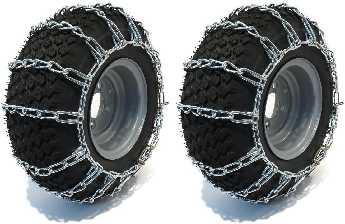 For OakTen Set of Two Snow Tire Chain Fits 16x7.5x8 18x6.5x8 18x8.5x8 2-Link