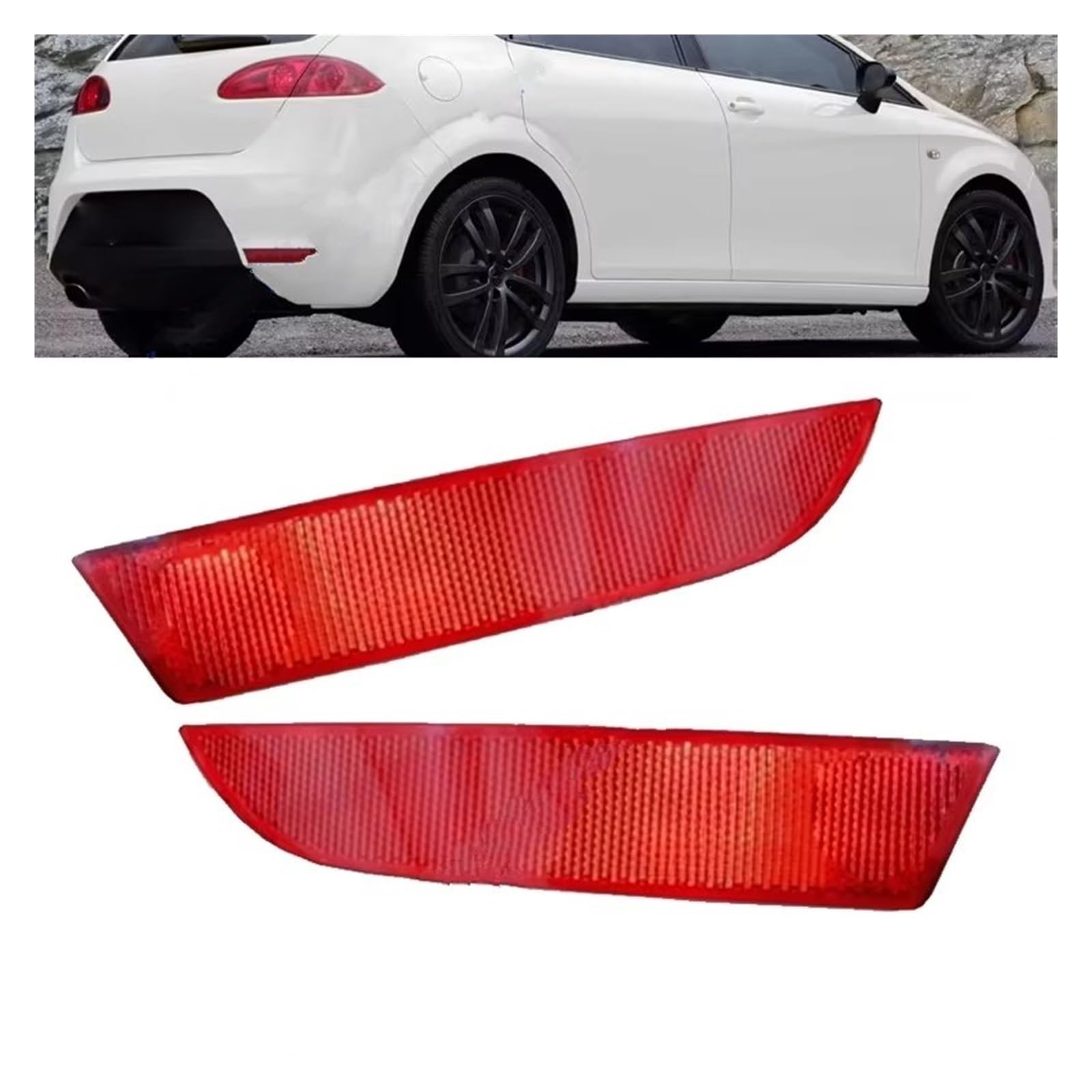 Freno Riflettore Posteriore Luce Per Seat Per Leon Per FR Per Cupra 06-12 Fendinebbia Lampada Di Segnalazione 1P0945106E 1 Paio Paraurti Posteriore Riflettore Luci