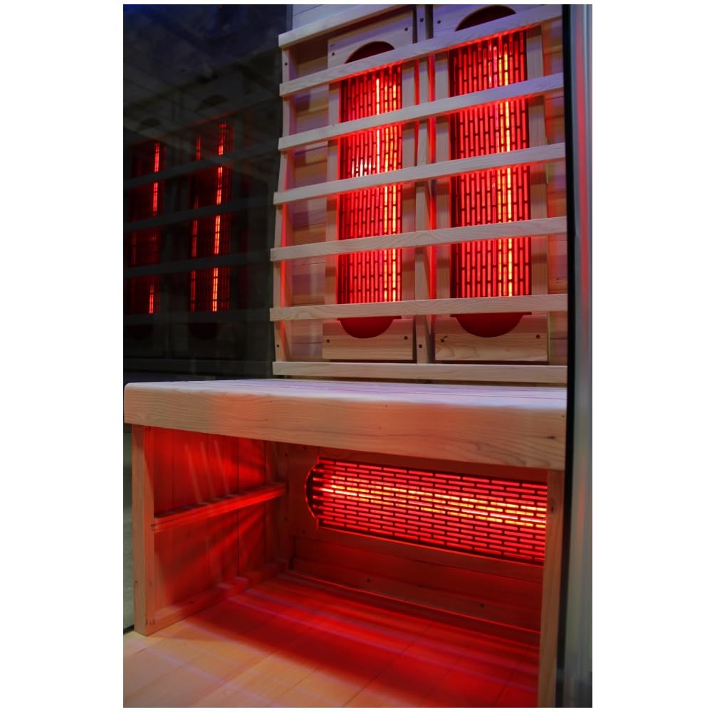 Bagno Italia Sauna Infrarossi da 110x80 cm 4 irradianti full spectrum bluetooth e cromoterapia