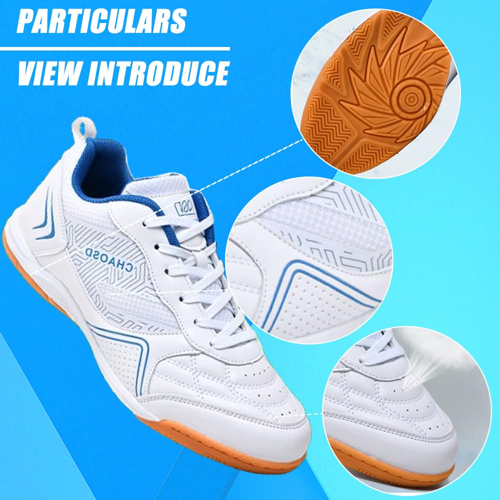 Hixingo Zapatillas Deportivas Hombre, Entrenamiento Corte Anti-Slip Zapatillas Hombre, Blanco Negro Zapatillas Running Hombre de Bádminton Tenis, Interior y Exterior Deportivas Hombre