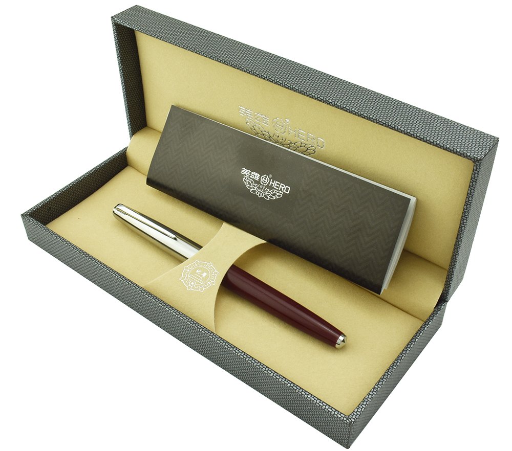 【追込み調整済】英雄100　ヒーロー　14金ペン先　細字　万年筆 Amazon | 英雄 100 万年筆 14 k 金ペン先 - 金のペン | 万年筆