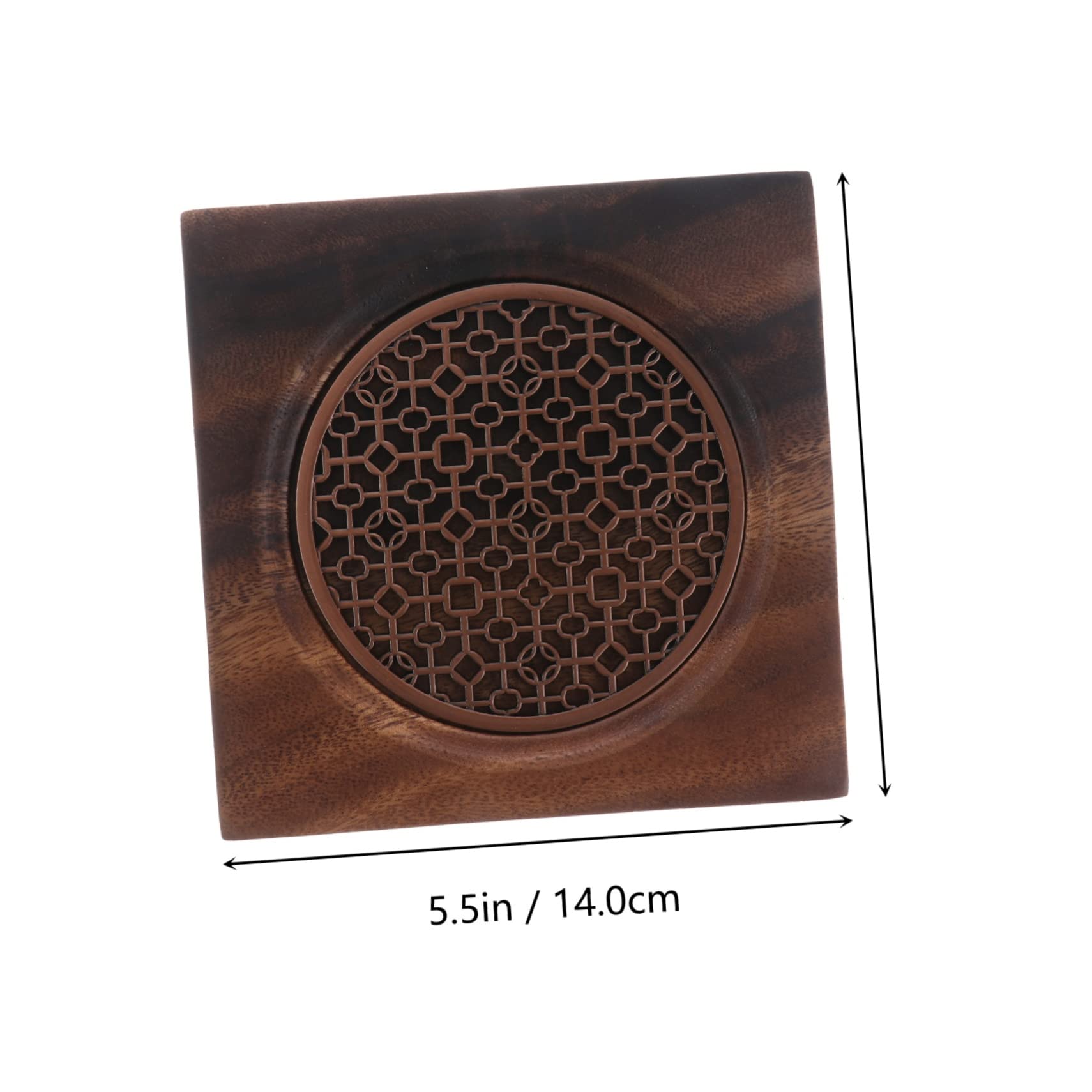 Ciieeo 1pc Walnut Wood Tea Pot Tray Square Holder for Teacups Home -scalding Design and Stylish Random Style and Color