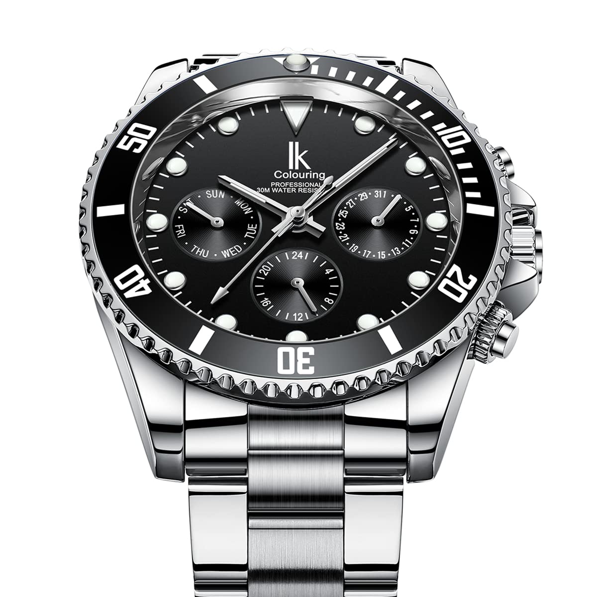 Alienwork IK Orologio Automatico Uomo Donna Classico Cinturino in Metallo