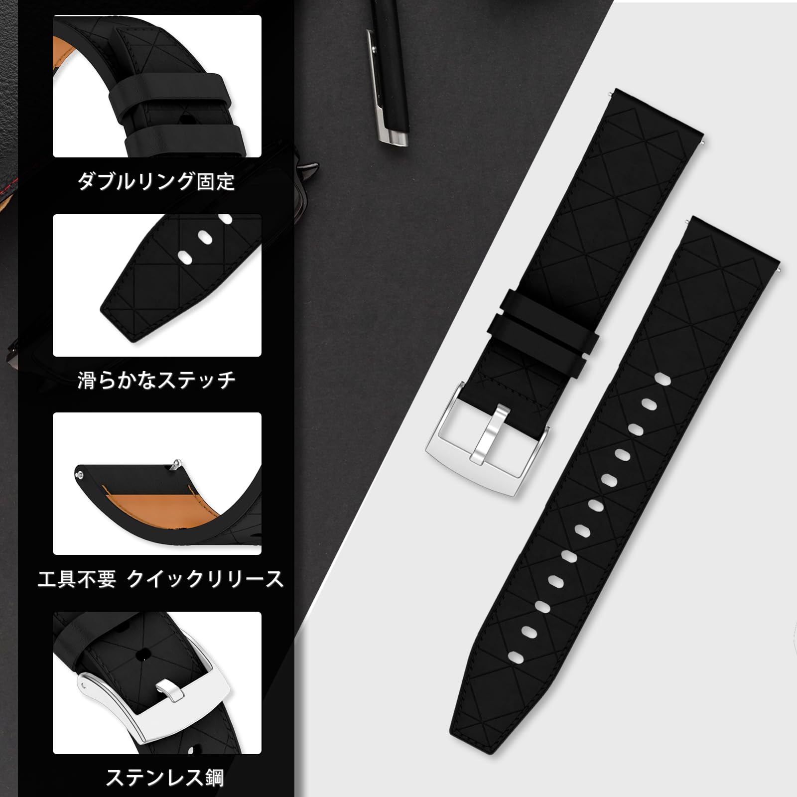 Amazon.co.jp: [CiimWaa] 22mm バンド Garmin Venu 3 45mm/vivoactive 