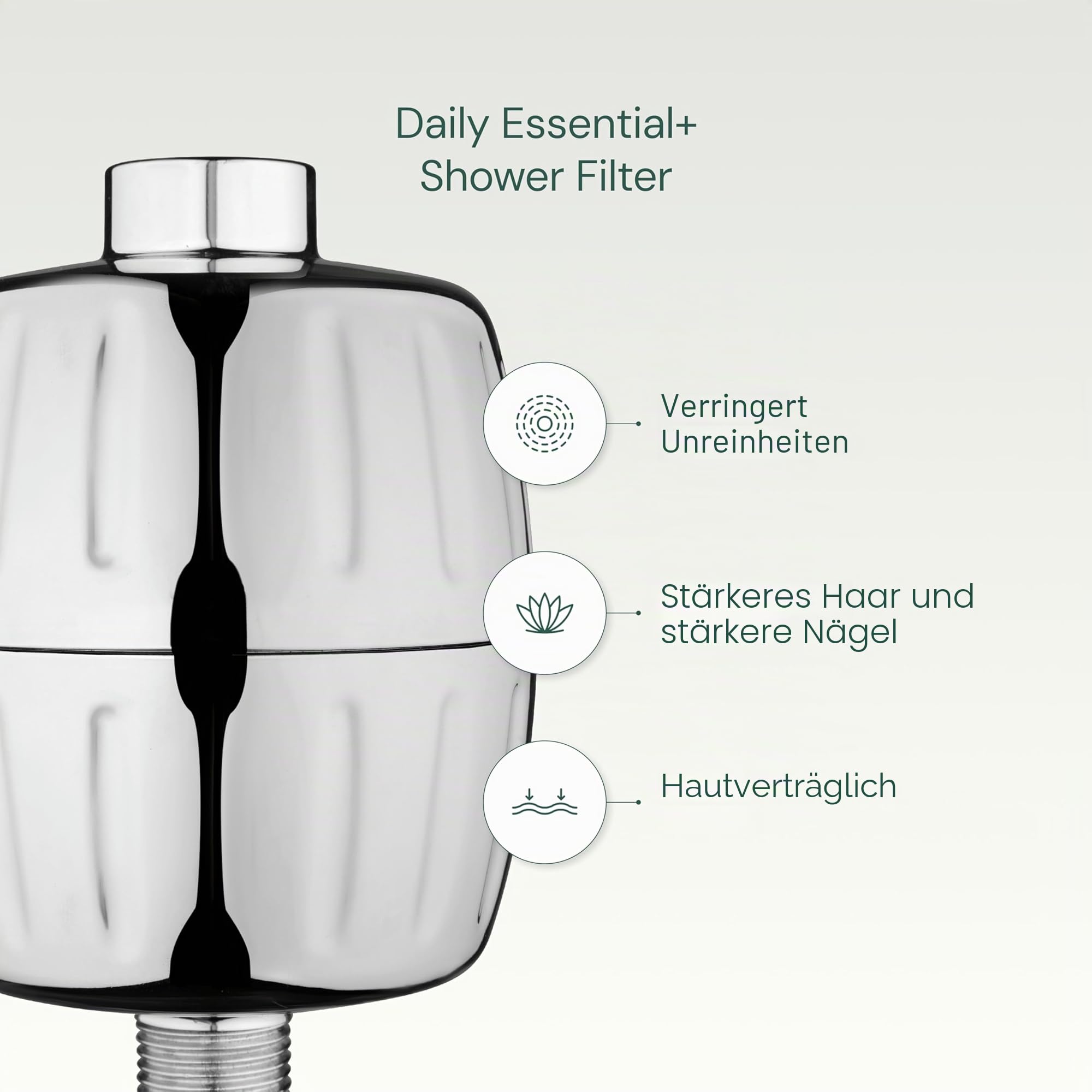 AquaBliss HD HEAVY DUTY High Output Duschfilter - Neueste Superior Advanced 30x Filtermedien - Universeller mehrstufiger Duschkopffilter für Chemikalien, Chlor, Pestizide (SF500) - Chrom