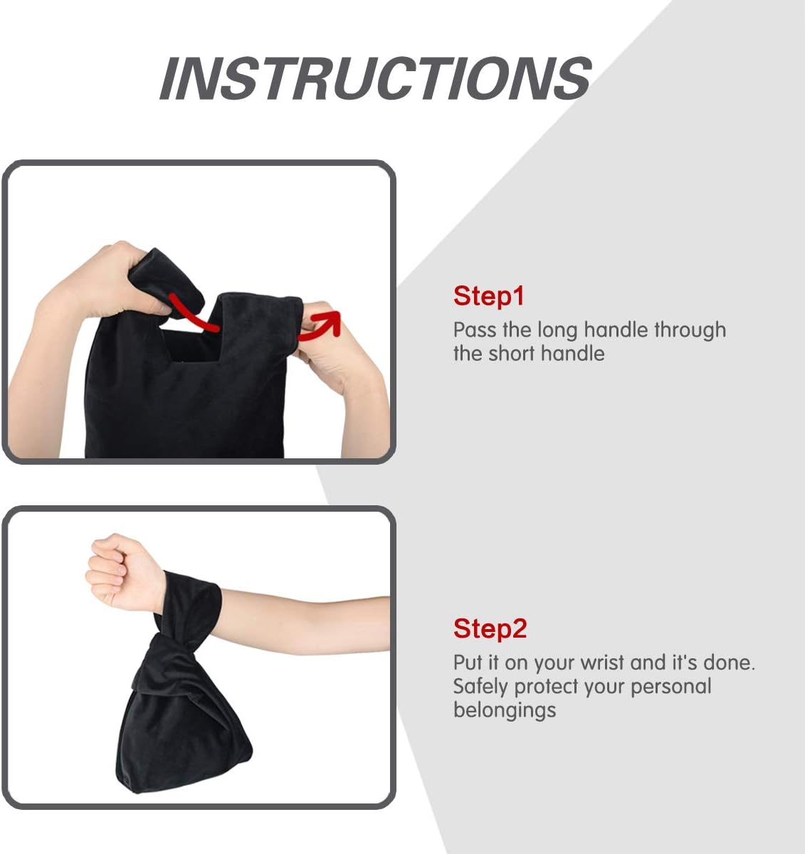 XMRS Women Luxury Velvet Evening Bag Knot Closure Wrist Bag Portable Cosmetic Organizer Pouch - Image 4