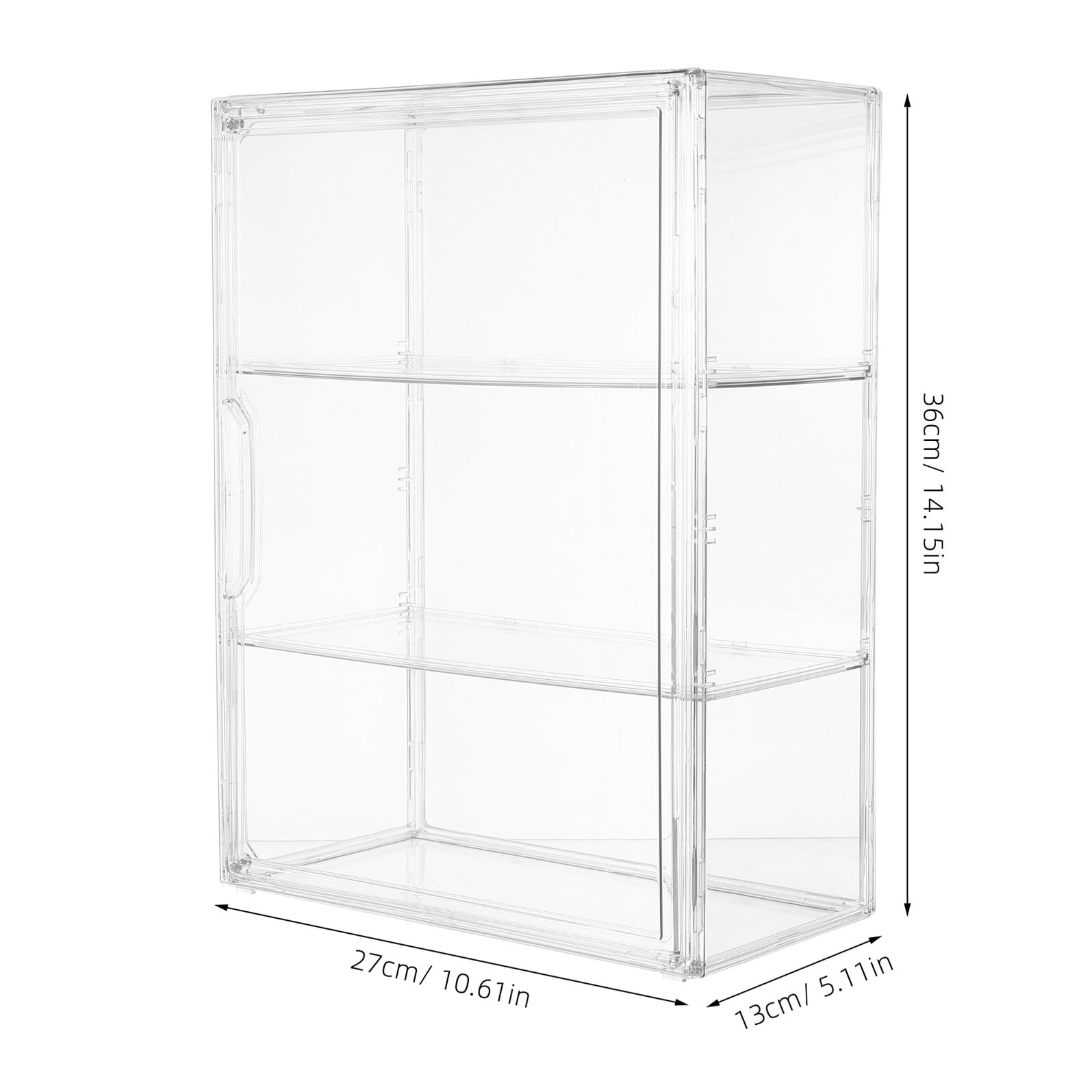 SOIMISS Vitrina de Acrílico Transparente Puerta Magnética Apilable Almacenamiento Seguro y Decoración de Mostrador para Figuras de Acción y Coleccionables
