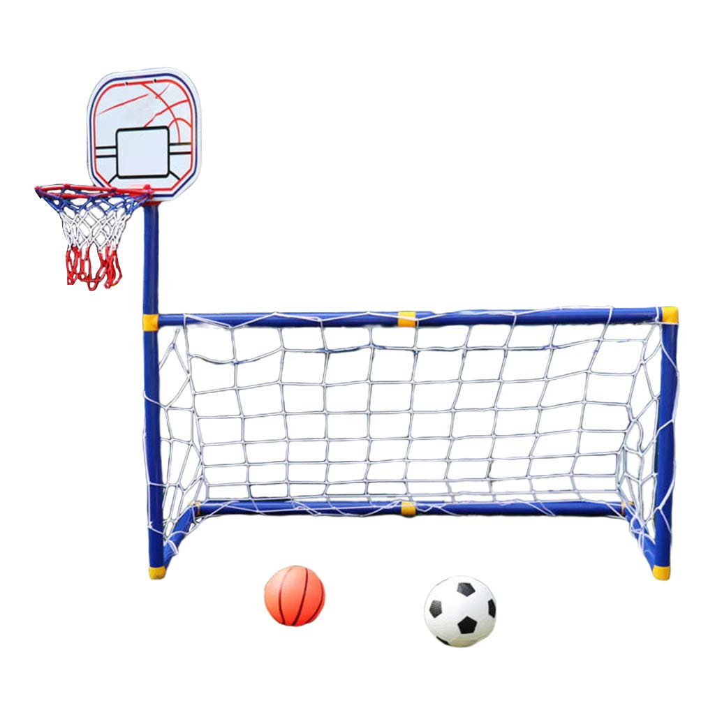 YROHGKPN Children ' s Outdoor Sports Football Goal Two-in-one Suit Boys and Girls Basketball Stand Portable Football Goal Toy Kids Basketball