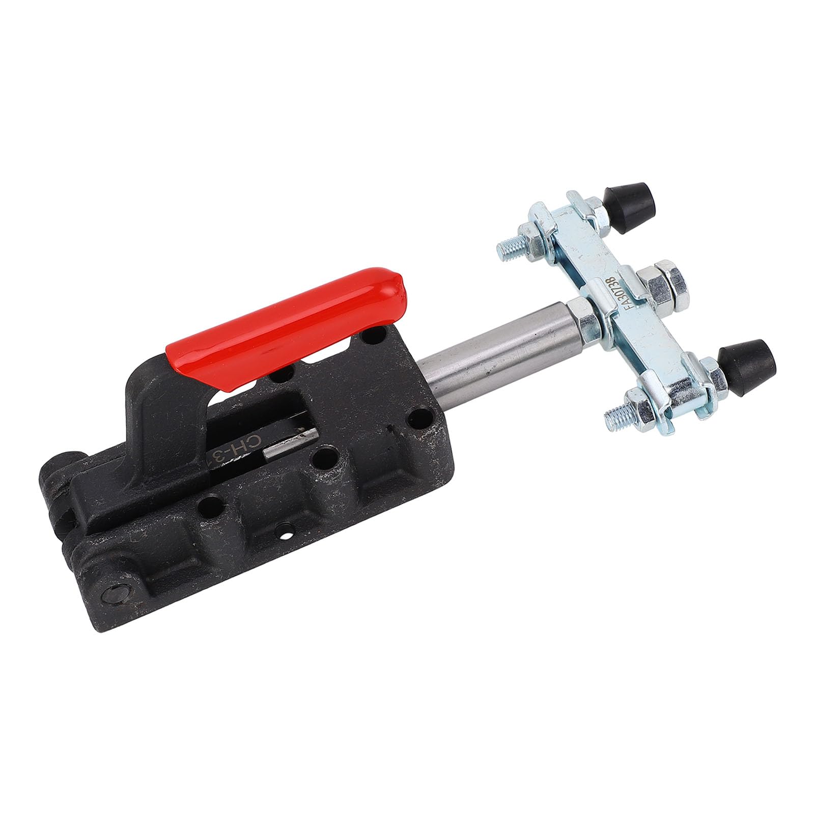 Head Toggle Clamp, 50mm Stroke Heavy Duty Double Headed Push Pull Quick Release Toggle Clamp for Welding, Ribbed Plastic Handles, Toggle Clamps