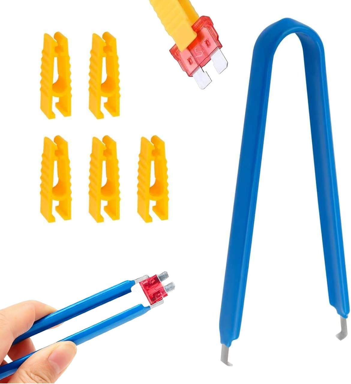 1+5PCS Car Fuse Puller Tool & Relay Puller with Precision Dismantling Tip