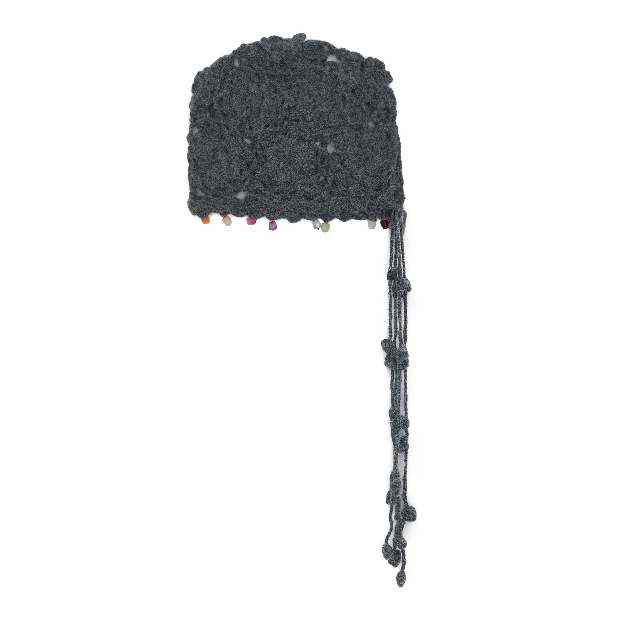ZLYC Damen Häkelmützen Strickmütze Crochet Slouchy Beanie mit Tassel