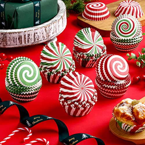600 Pieces Christmas Cupcake Wrappers 6 Style Christmas Party Cupcake Liners Toppers Muffin Cups Cupcake Holders Xmas Paper Baking Cups For Cake Candy Make Baking Supplies #TOP4