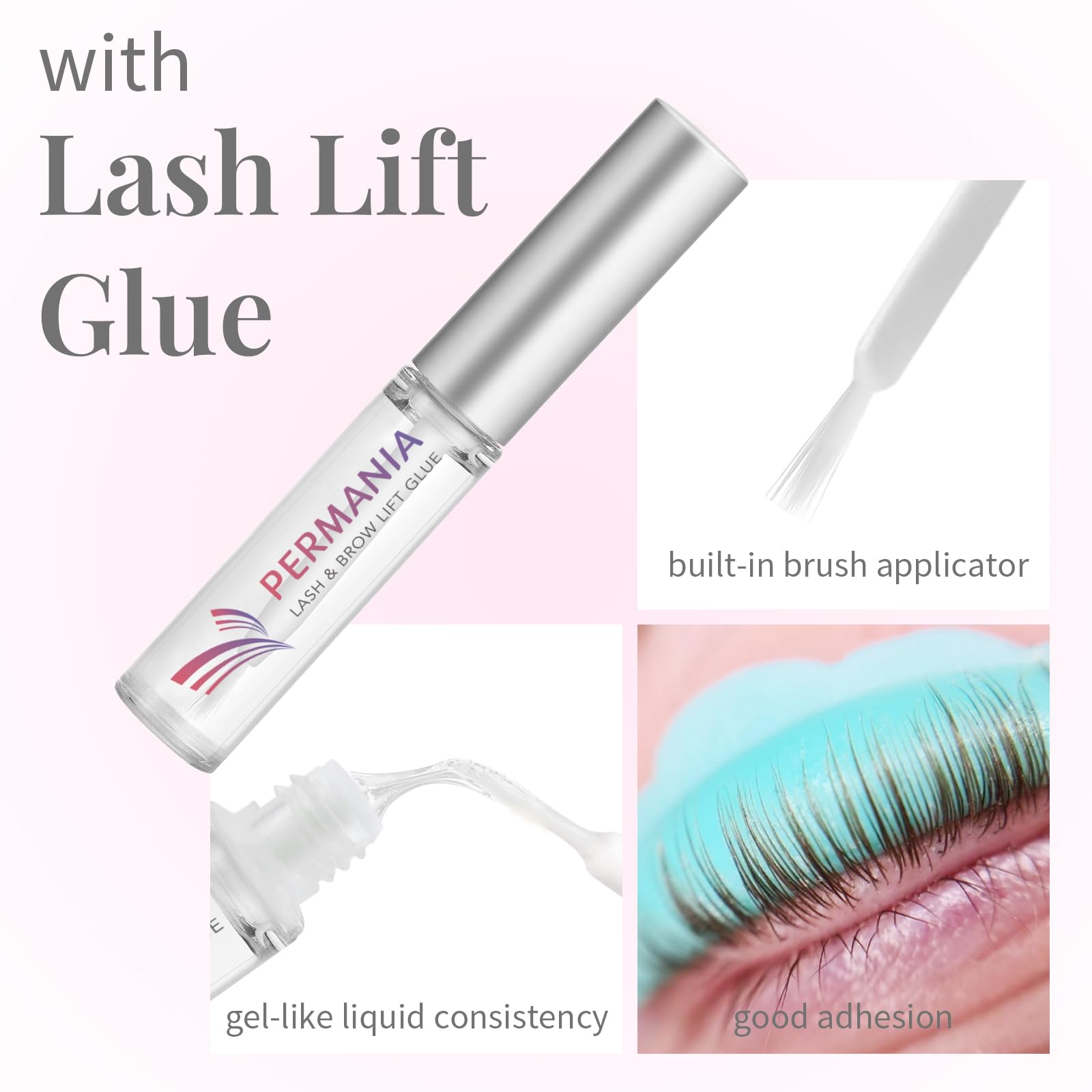 PERMANIA Kit Rehaussement de Cils, Salon Résultats Rehaussement Cils | Kit de Permanente de Cils et Lamination de Sourcils, Formule Douce | Débutants Amical, Durée Jusqu'à 4 Semaines