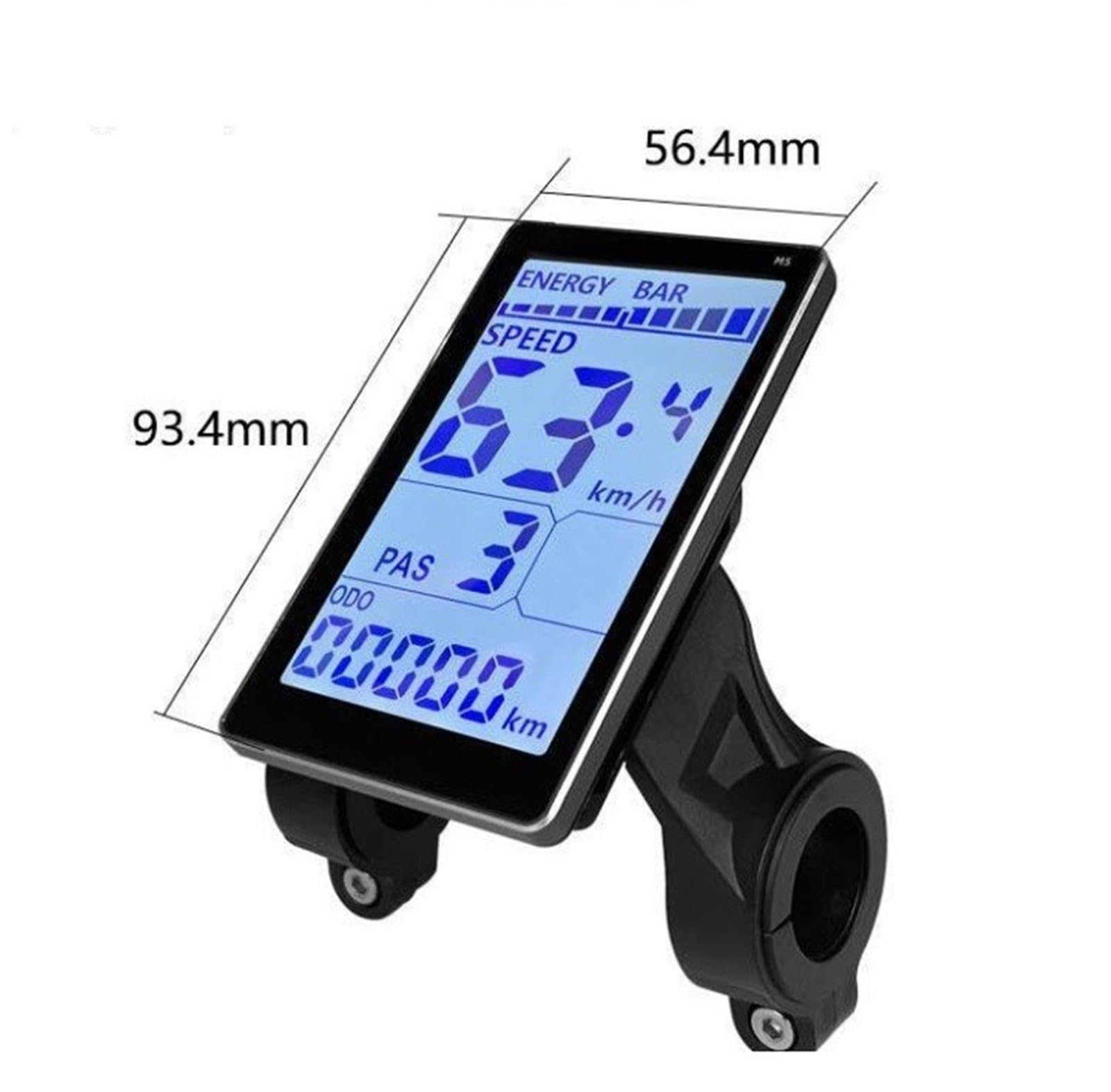 Pantalla para Ebike, Pantalla De Bicicleta Eléctrica M5 con Cable, Velocímetro